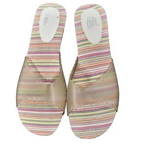 Elle Girl Women's Clear Gummies Gummy Slip On Sandals Size 8.5 Y2K Bratz 2000s